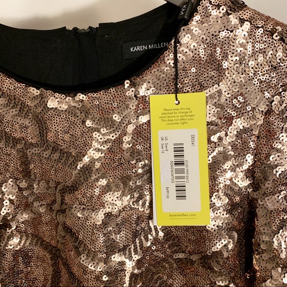 Karen Millen Gold Sequined Dress✨ - Picture 5 of 8